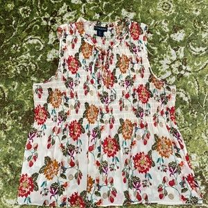 Cynthia Rowley Floral Sleeveless Blouse